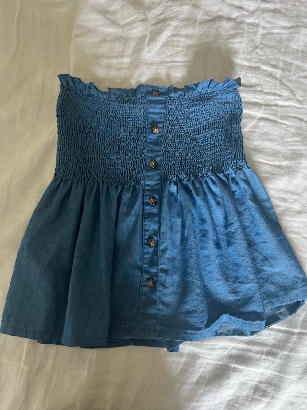 Blue Button-Front Women’s Shirt